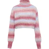 Mymo Pullover Damen Lila Mehrfarbig
