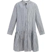 Dreimaster Langarmkleid Mädchen Dunkelmarine Streifen