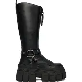 Buffalo Damen Elegante Stiefel Gospher Biker HI 1270131 Schwarz