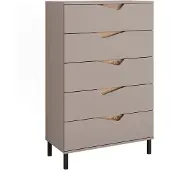 Vicco Kommode Marelle Greige/Artisan 76 x 120 cm mit 5 Schubladen, Model 57847