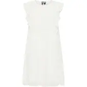 Dreimaster Midikleid mit Rüschen Damen WOLLWEISS