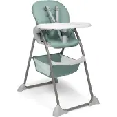 Hauck Sit N Fold, Multifunktions-Hochstuhl, Gepolsterter Sitz, Grau, Mintfarbe, Weiß, Muster, 5-Punkt, 15 kg