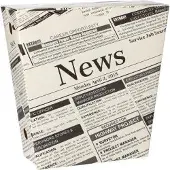 Papstar Pommes-Frites-Schütte "Newsprint"it Klappdeckel