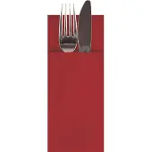 Papstar Bestecktaschen "Airlaid", 5 x 100 Stk., B 85 x H 200 mm, 1/8 Falz, Airlaid, bordeaux