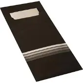 Papstar Bestecktaschen Stripes, inkl. weißer Serviette, 520 Stk., B 85 x H 200 mm, Papier, schwarz/weiß