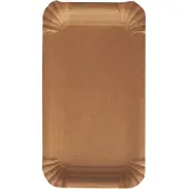 Papstar Pappteller Pure, Einweg, eckig, 110 x 175 mm, lebensmittelecht, FSC-zertifiziert & kompostierbar, braun, 4 x 250 Stück