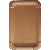 Papstar Pappteller Pure, Einweg, eckig, 130 x 200 mm, lebensmittelecht, FSC-zertifiziert & kompostierbar, braun, 250 Stück