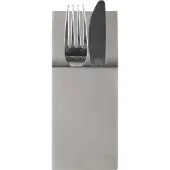 Papstar Hygienische Servietten-Bestecktaschen Airlaid, Grau, 1/8-Falz, 24 x 10 cm, 4 x 100 Stück