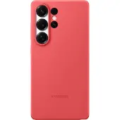 Samsung Original Galaxy S25 Ultra Hülle - Silikon - Backcover/Soft Case - Rot