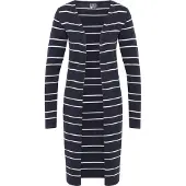 Dreimaster Cardigan Damen Marine Wollweiss