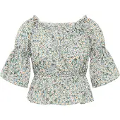 Mymo Bluse Damen Blau Mehrfarbig