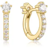 Ania Haie - HUGGIE HOOP EARRINGS - SPARKLING PAVÉ - gold