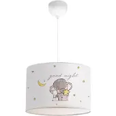 Lux.pro Kinder Hängeleuchte Rugby Weiss mit Elefanten-Motiv