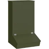 vidaXL Schweinfutterspender Olivgrün 55 x 51 x 91,5 cm 20 kg