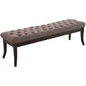 CLP Sitzbank Ramses mit hochwertiger Polsterung und Stoffbezug I Bank mit antik-dunklen Holzbeinen I Holzbank mit einer Sitzhöhe von: 46 cm