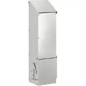 vidaXL Hühnerfütterer Silber 13 x 12 x 51 cm Verzinkter Stahl