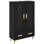 vidaXL Highboard Schwarz Eichen-Optik 70 x 31 x 115 cm Holzwerkstoff