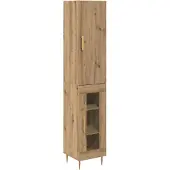 vidaXL Highboard 2 Stk. Artisan-Eiche 34,5 x 34 x 180 cm Holzwerkstoff