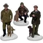 Santaville Jäger mit Hunden Polyresin 8 cm 3 Stück (multi)