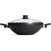 Woll Made In Germany Wok "Nowo" Aluminiumguss 1 Stk. tlg. von Hand gegossen, Ø 32 cm, Induktion, Made in Germany