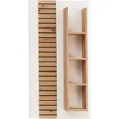 Wohn-Concept Fresno Wandregal Holzwerkstoff Weiß matt/Eiche Artisan