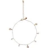 Faina Women Ankle Bracelet in Rose Gold White | Gr.: onesize