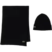 Lacoste Set Schal und Mütze RB5385 Schwarz