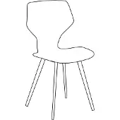 Ebuy24 (2er Set) S.I.T Dan-Form Esszimmerstuhl Bouclé hellgrau.