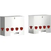 vidaXL Hühnerfütterer 2 pcs Silber 60,5 x 29 x 51 cm Verzinkter Stahl