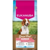 Eukanuba Senior Small & Medium mit Seefisch getreidefreies Hundefutter | 2 x 12 kg