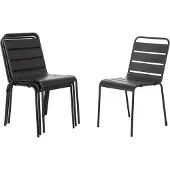 Bolero Bistrostühle Stahl Grau