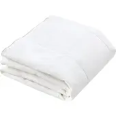 Beliani Bettdecke Weiß Entenfedern Entendaunen Mittelwarm 200 x 200 cm Bezug aus Baumwolle Waschbar Natürliche Füllung Frühling Sommer