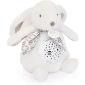 Doudou et Compagnie Nachtlicht Sterne & Musik, Hase weiss 19cm