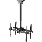 Deltaco Office Teleskop-Doppel-TV-Decke, 560 mm-910 mm, 45 kg, 37 "-70"