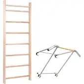 Sport-Thieme Sprossenwand mit Klimmzugbügel "Profi", Sprossenwand 210x80 cm