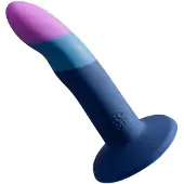 ROMP Piccolo - Flexibler Silikon-Dildo (blau-violett)