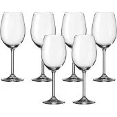 Leonardo Rotweinglas "Rotweingläser Daily 180 ml 6er Set transparent", bunt (transparent), Glas, Trinkgefäße, Rotweinglas