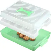 Kadax Rechteckiger Kunststoffbehälter zum Kuchenbacken, Kuchenbox groß