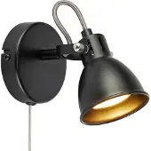 Markslöjd Mion Wandleuchte Matt Black , Schwarz, für Wohnzimmer, Metall