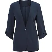 Goldner Blazer mit Cardiganausschnitt in marine | Gr.: 38