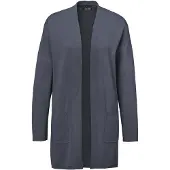 Goldner Kurzgröße: Strickjacke aus Viskose-Baumwoll-Mix in marine | Gr.: 22