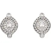 NAEMI Women Earrings in Silver White | Gr.: onesize