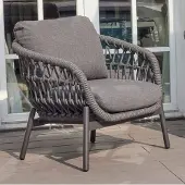 LC Garden Bari Loungesessel Aluminium/Rope/Polyester Dunkelgrau 249824