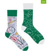 Esmeyer 2er-Set: Socken in Weiß/ Grün - 40-43
