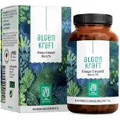 NATURTREU Omega 3 Algenöl Kapseln - hochdosierte pflanzliche DHA & EPA Algenkulturen - ALGENKRAFT - 60 vegane Kapseln -
