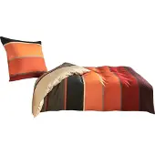 TRAUMSCHLAF Mako-Satin Bettwäsche Orlando 160x210 cm + 65x100 cm terra