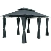Casaria Pavillon Topas 3x4 m mit Seitenteilen, Anthrazit