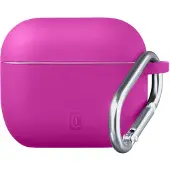 Cellularline Bounce - AirPods Pro 3 Schutzhülle für AirPods aus Soft-Touch-Silikon mit Haken, Hülle, Pink, Apple, AirPods Pro 3, Silikon, Stoßfest, Schmutzabweisend, Kratzresistent