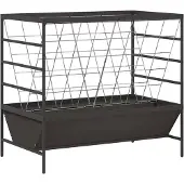 vidaXL Viehfutterspender Schwarz 100 x 60 x 90 cm Kaltgewalzter Stahl
