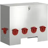 vidaXL Hühnerfütterer Silber 60,5 x 29 x 51 cm Verzinkter Stahl